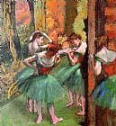 Edgar Degas Dancers, Pink and Green painting